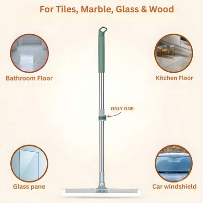 SASNIK™ Magic Silicone Floor Wiper – 50cm Wide Blade with 180° Rotating Head & Extendable Handle