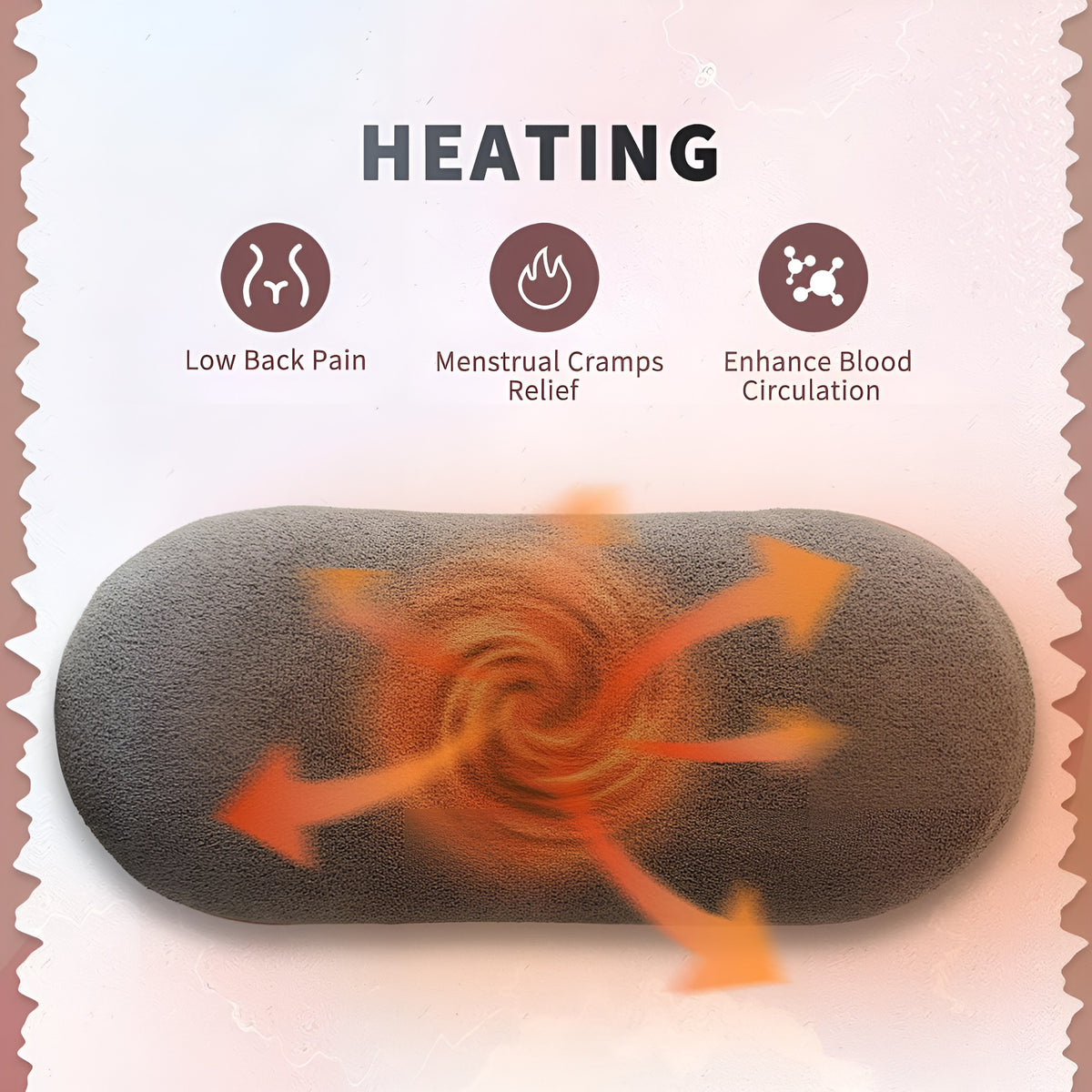 SASNIK™ Electric Heating Pad with Vibration Massager for Period Cramp Pain Relief