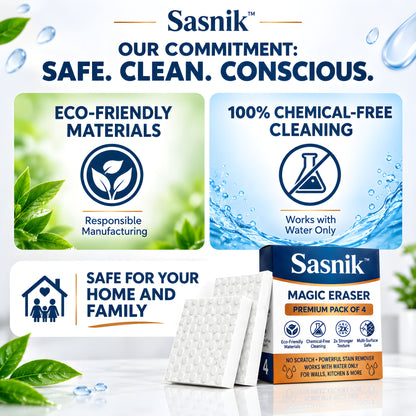 SASNIK™ Magic Eraser Sponge | Premium Pack of 4