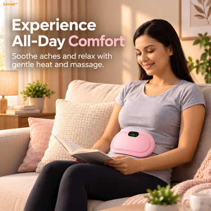 SASNIK™ Electric Heating Pad with Vibration Massager for Period Cramp Pain Relief