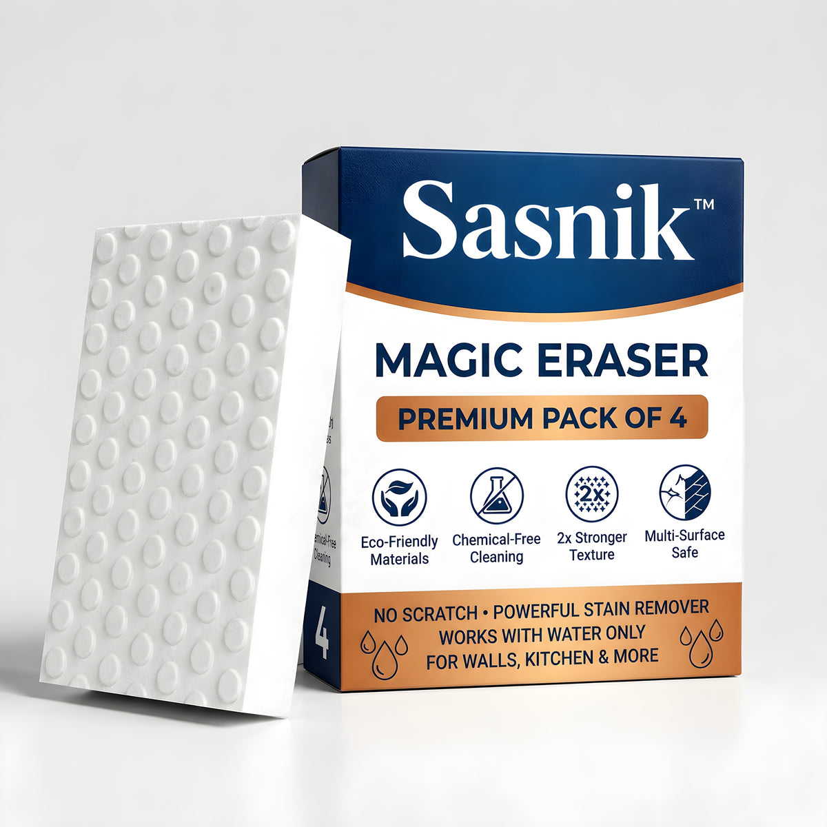 SASNIK™ Magic Eraser Sponge | Premium Pack of 4