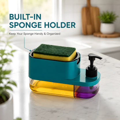3-in-1 Smart Dish Soap Dispenser with Sponge Holder