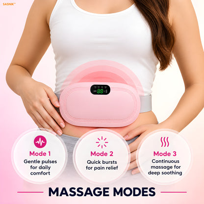 SASNIK™ Electric Heating Pad with Vibration Massager for Period Cramp Pain Relief