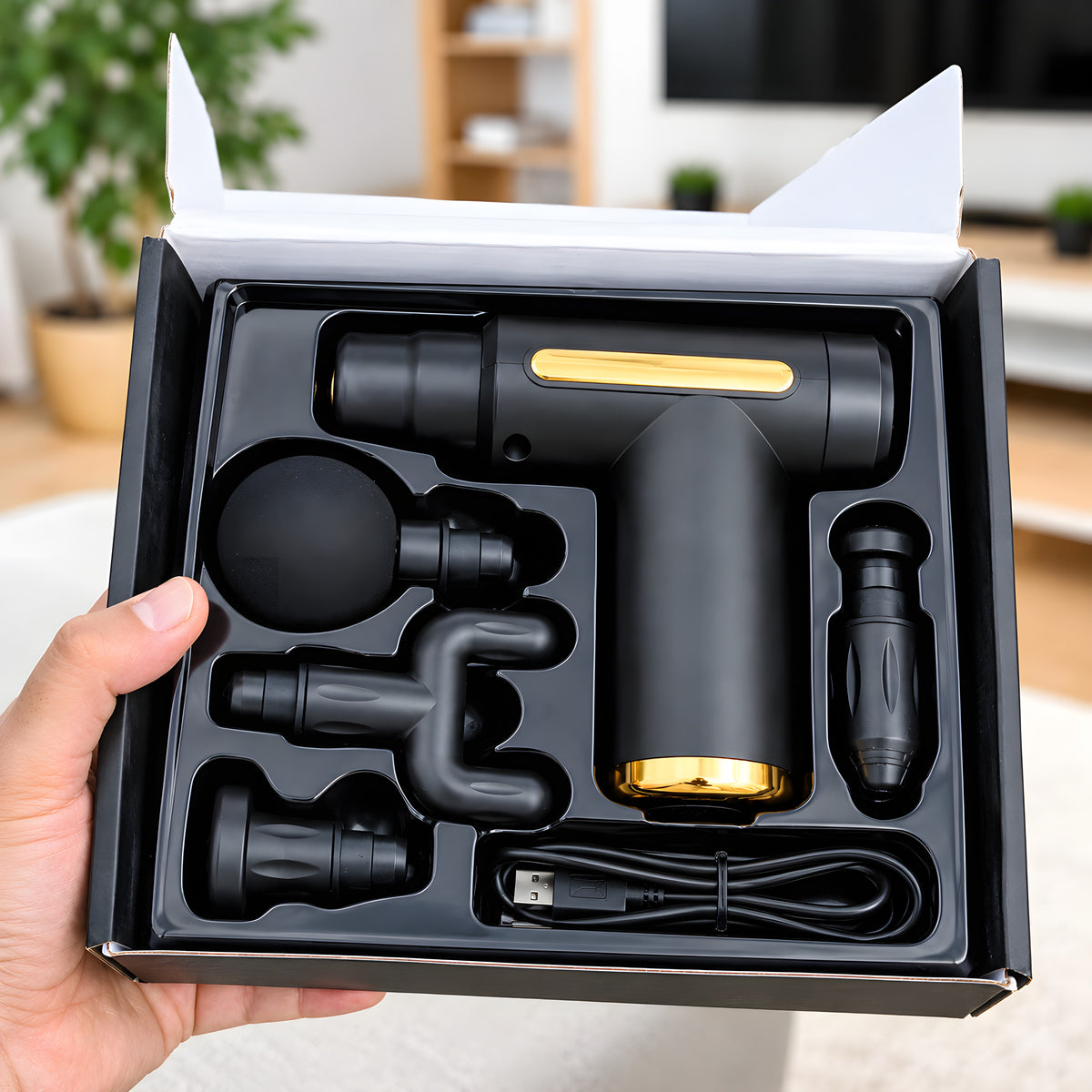 SASNIK™ Mini Massage Gun | 4 Massage Heads | Type-C Charging